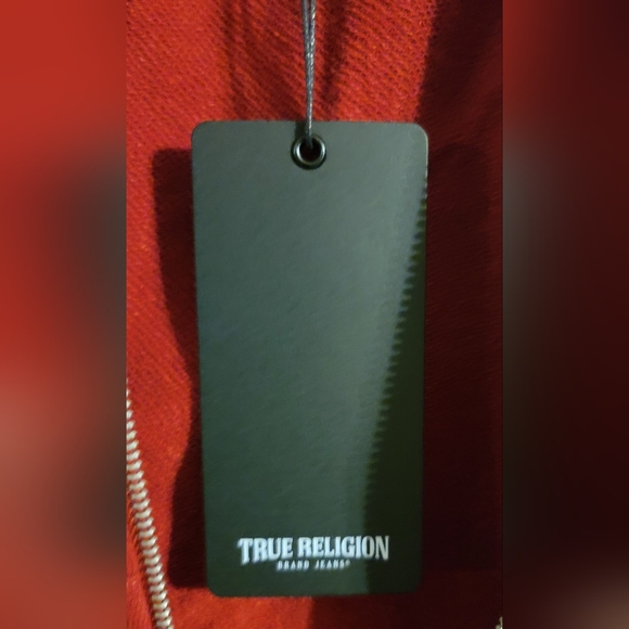 True Religion Red Zip-Up Hoodie - Picture 2 of 5